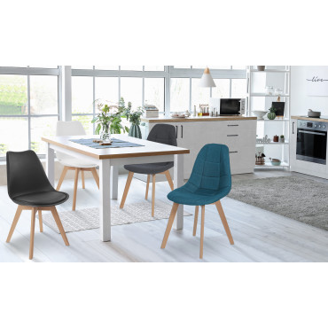 Chaises Suedia et Gabriella mix de couleurs - lot de 4