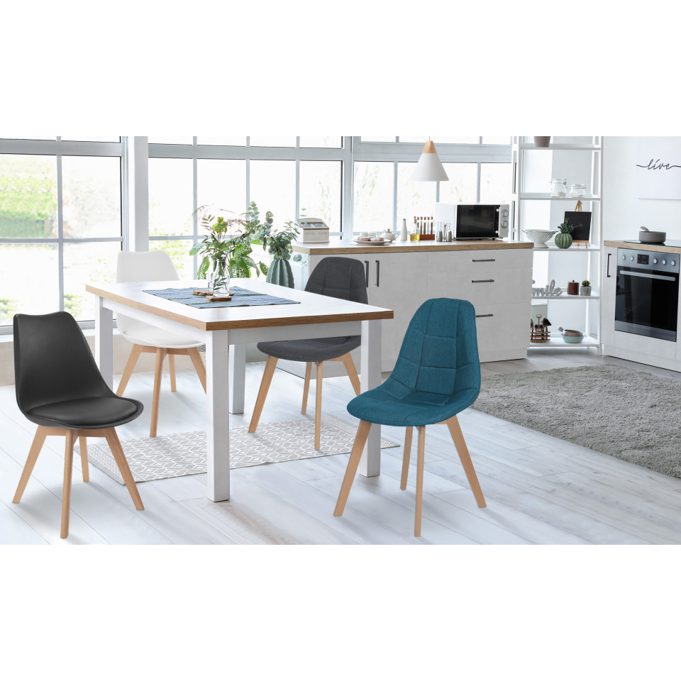 Chaises Suedia et Gabriella mix de couleurs - lot de 4