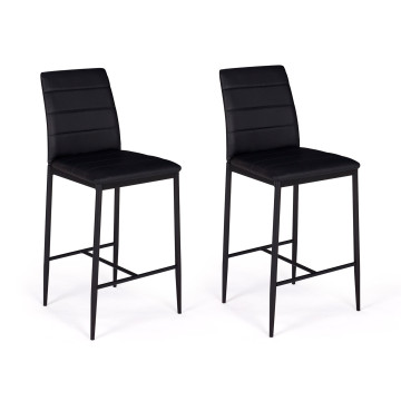 Tabourets de bar Regilux noires - lot de 2
