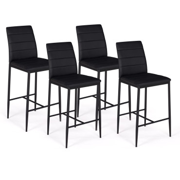 Tabourets de bar Regilux noirs - lot de 4