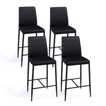 Tabourets de bar Regilux noirs - lot de 4