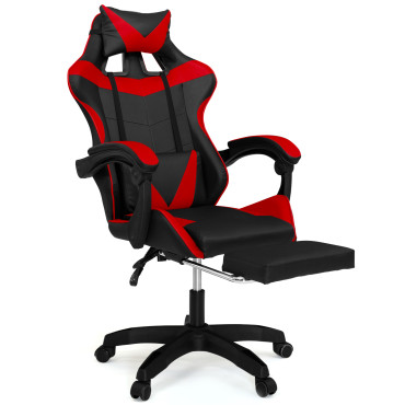 Fauteuil de bureau spécial gaming noir et rouge