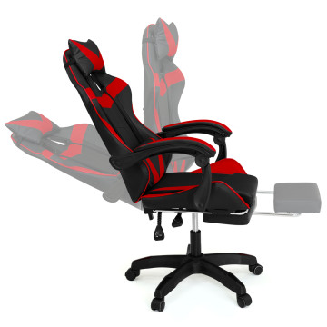 Fauteuil de bureau spécial gaming noir et rouge