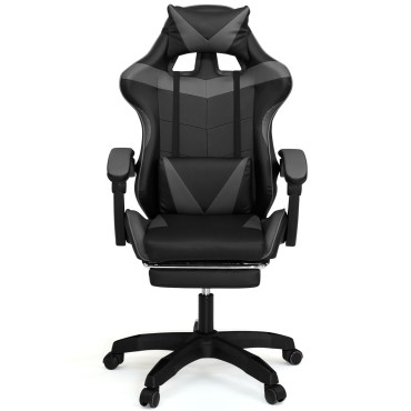 Fauteuil de bureau spécial gaming noir et gris