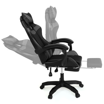 Fauteuil de bureau spécial gaming noir et gris