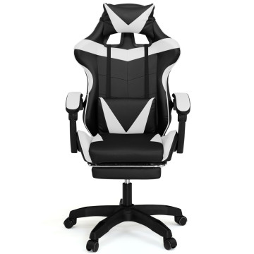 Fauteuil de bureau spécial gaming noir et blanc