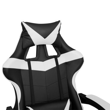 Fauteuil de bureau spécial gaming noir et blanc