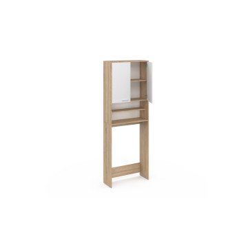 Meuble dessus machine à laver Will blanc et bois
