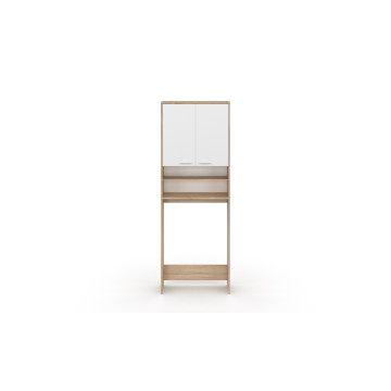 Meuble dessus machine à laver Will blanc et bois