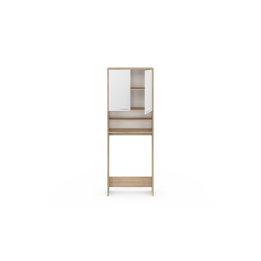 Meuble dessus machine à laver Will blanc et bois