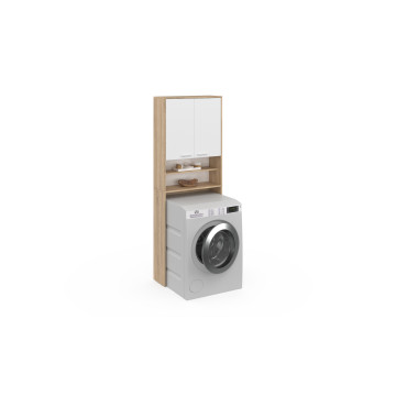 Meuble dessus machine à laver Will blanc et bois