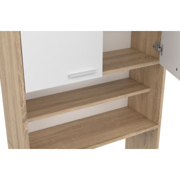 Meuble dessus machine à laver Will blanc et bois