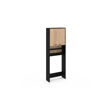 Meuble dessus machine à laver Will noir et bois