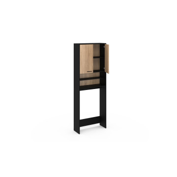 Meuble dessus machine à laver Will noir et bois