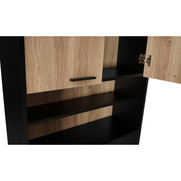 Meuble dessus machine à laver Will noir et bois