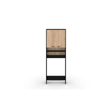 Meuble dessus machine à laver Will noir et bois