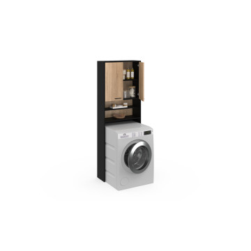 Meuble dessus machine à laver Will noir et bois