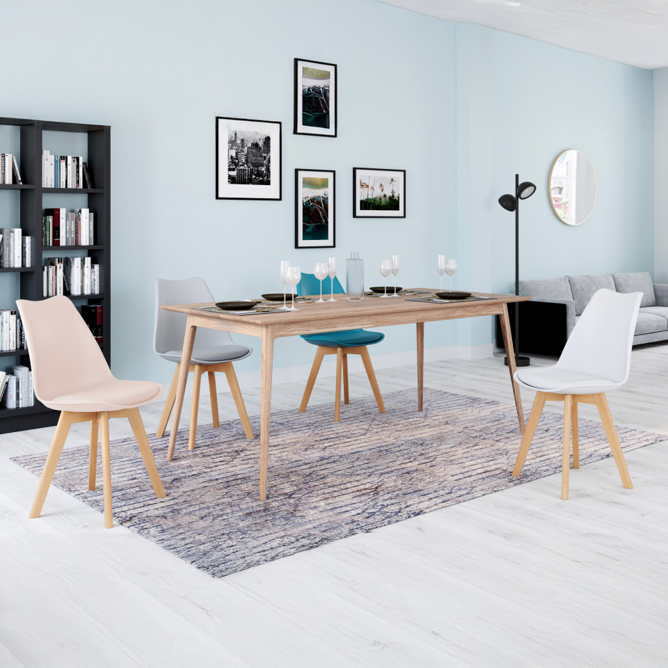 Chaises Nordia mix couleurs (blanc
