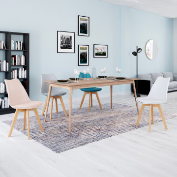 Chaises Nordia mix couleurs (blanc