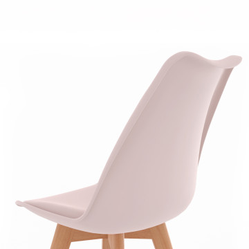 Chaises Nordia mix couleurs (blanc, gris, bleu et rose) - lot de 4