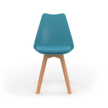 Chaises Nordia mix couleurs (blanc, gris, bleu et rose) - lot de 4