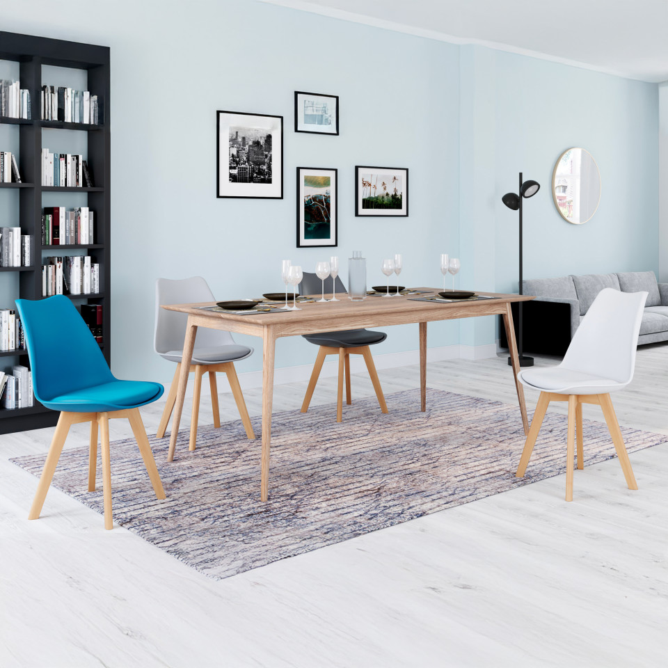 Chaises Nordia mix couleurs (blanc