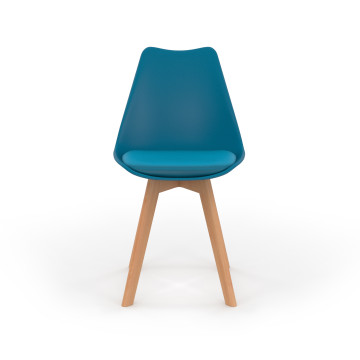 Chaises Nordia mix couleurs (blanc, gris et bleu canard) - lot de 4