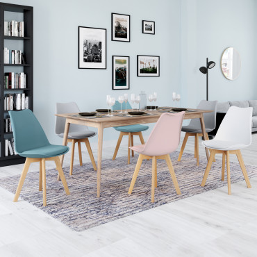 Chaises Nordia mix couleurs (blanc