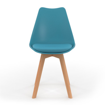 Chaises Nordia mix couleurs (blanc, gris , bleu et rose) - lot de 6