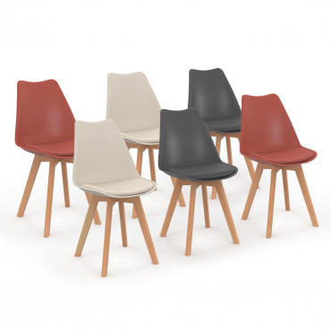  gris et terracotta) - lot de 6