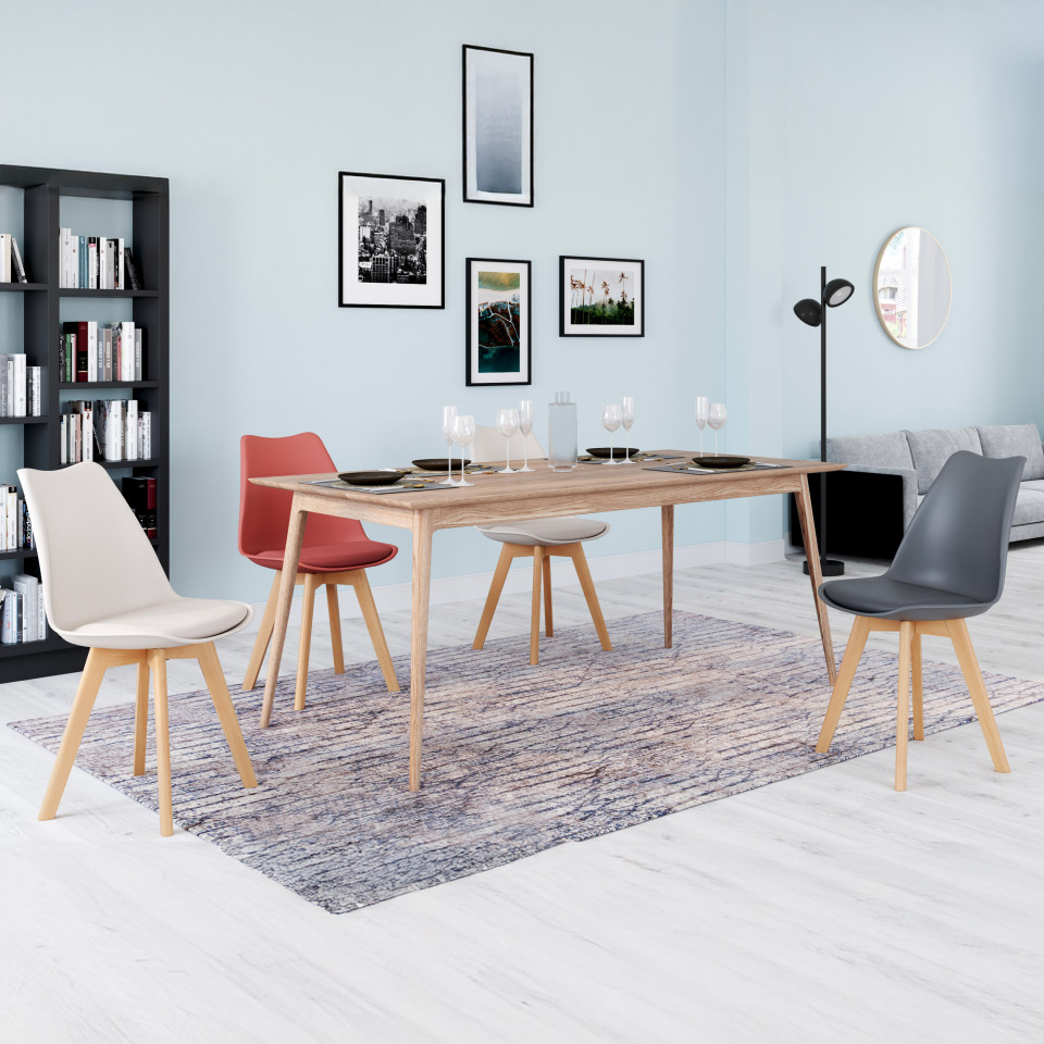 Chaises Nordia mix couleurs (beige