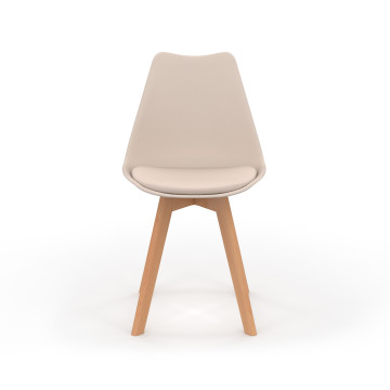 Chaises Nordia mix couleurs (beige, gris et terracotta) - lot de 4