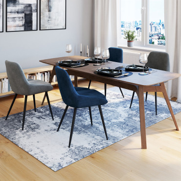 Chaises Olivia velours mix couleurs (gris clair
