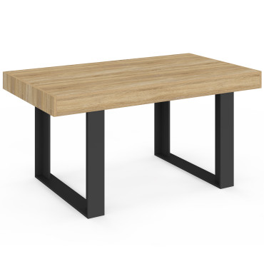 Table à manger Brixton bois et noir 160cm