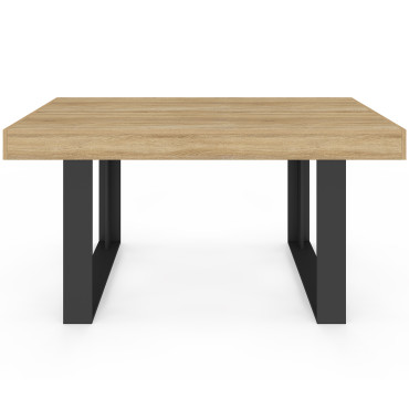 Table à manger Brixton bois et noir 160cm
