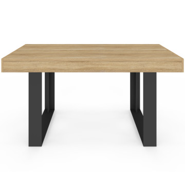 Table à manger Brixton bois et noir 160cm