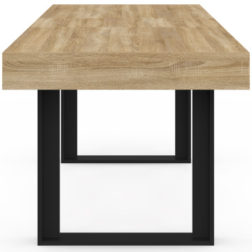 Table à manger extensible Brixton bois et noir 160-200cm