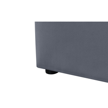 Lit coffre Hanna 140x190cm simili cuir gris