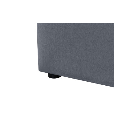 Lit coffre Hanna 160x200cm simili cuir gris