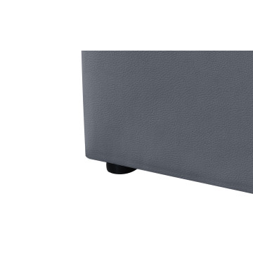Lit coffre Hanna 160x200cm simili cuir gris
