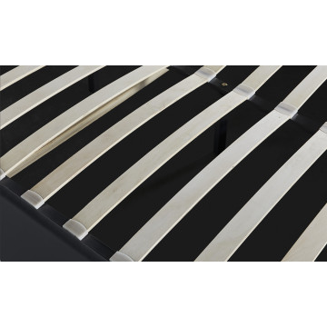 Lit coffre Hanna 140x190cm simili cuir noir
