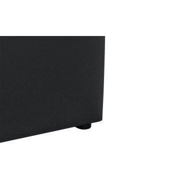 Lit coffre Hanna 140x190cm simili cuir noir