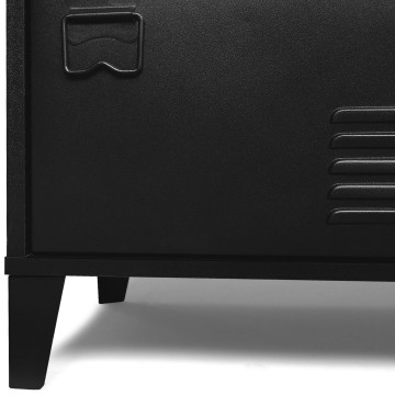 Meuble TV Storen 3 portes en métal noir L113cm