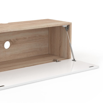 Meuble TV suspendu Michigan bois et blanc 180cm