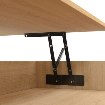 Table basse Tania relevable bois et blanc