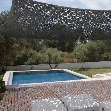 Ombrière rectangulaire grise 3x3m