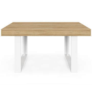 Table à manger Brixton bois et blanc 160cm