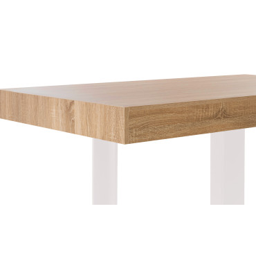 Table à manger Brixton bois et blanc 225cm
