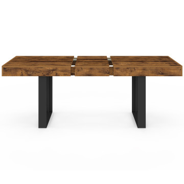 Table à manger extensible Brixton effet bois vieilli 160-200cm