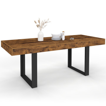 Table à manger extensible Brixton effet bois vieilli 160-200cm